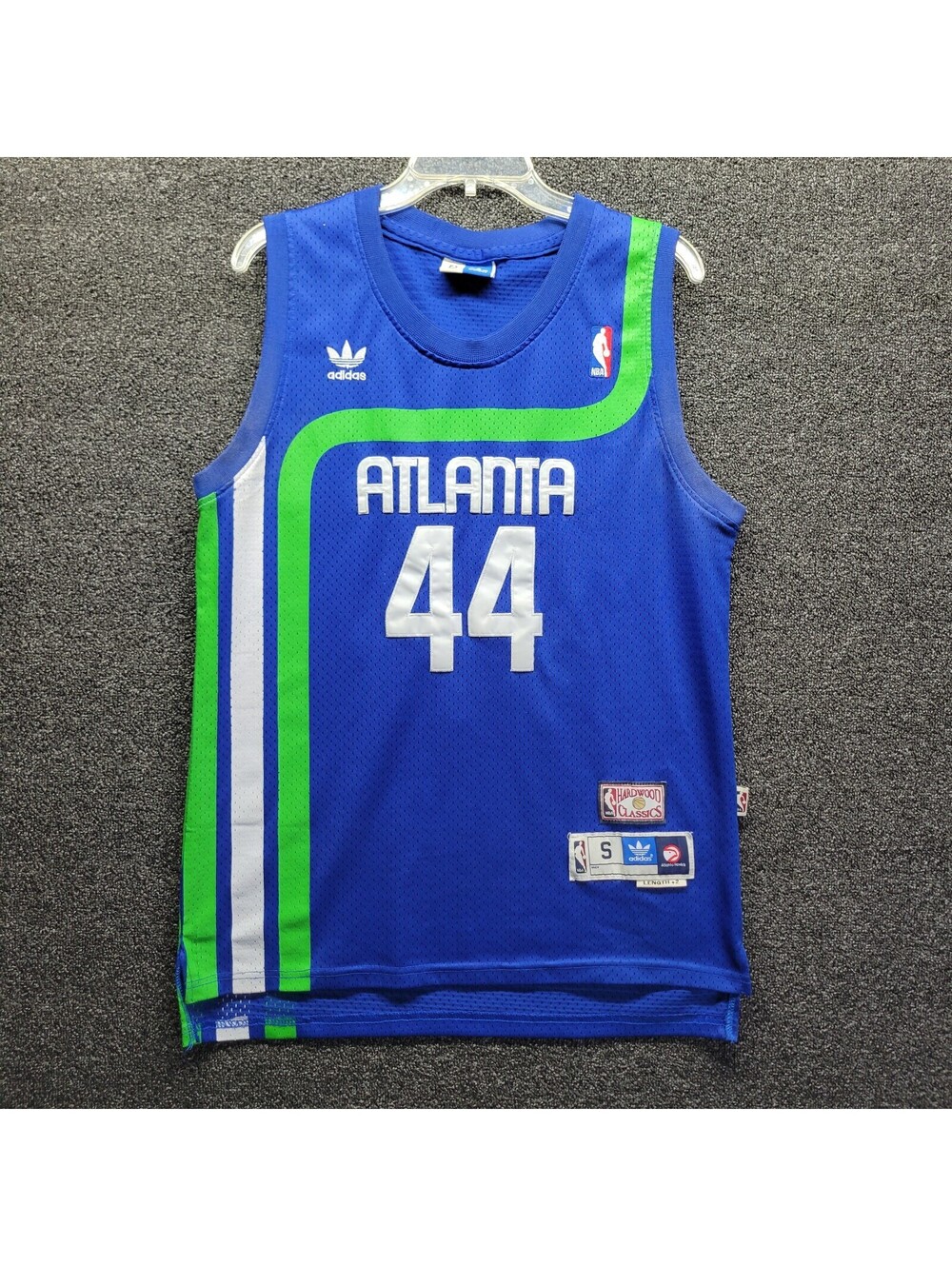 Adidas HWC Authentic Atlanta Hawks Pistol Pete Maravich #44 Jersey Sz. S +2 READ